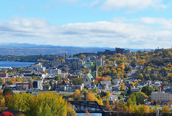 Vue de la ville de Chicoutimi
